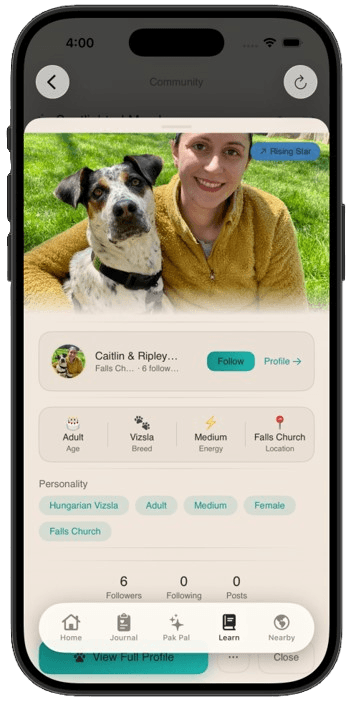 Community member profile