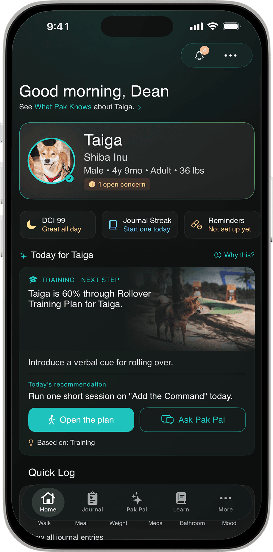 Your personalized dashboard
